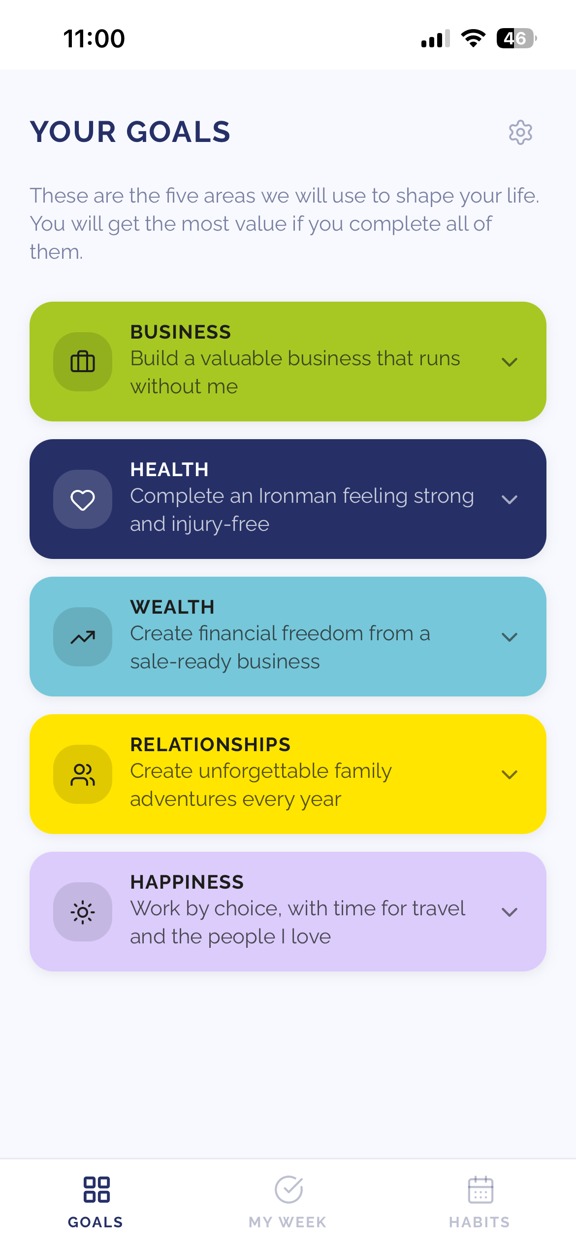 Limitless Life Planner app screen